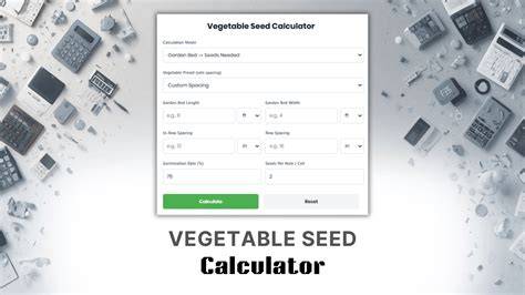 Vegetable Seed Calculator - raincitystudios.com