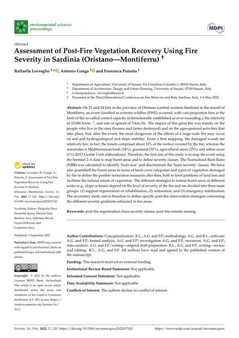 Vegetation change detection and recovery assessment based on post-fire ... - raincitystudios.com