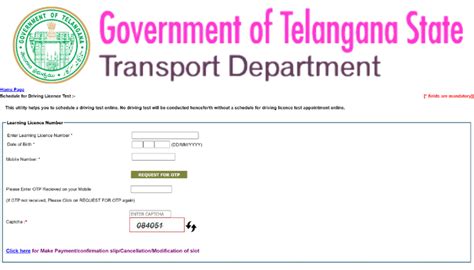 VEHICLE REGISTRATION TRANSPORT DEPARTMENT GOVERNMENT OF TELANGANA …