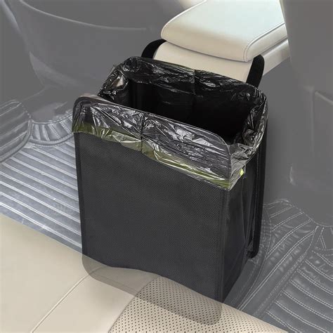 Velocity Car Trash Can with Lid for Vehicle Leak Water-resistant -S - balustradellc