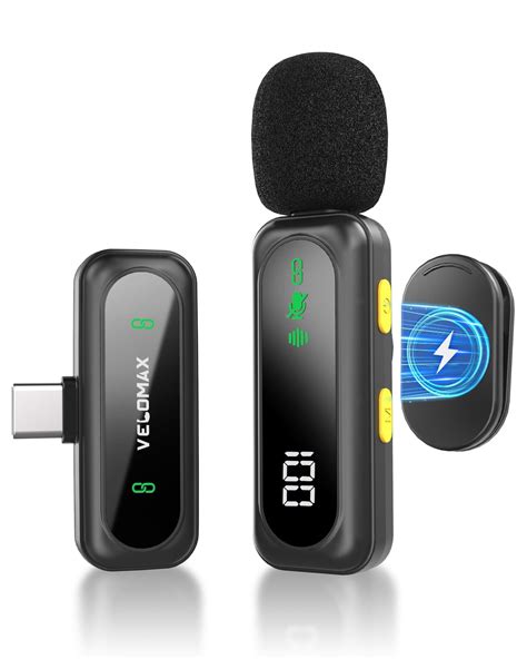 VELOMAX Mic for YouTube Wireless with LED Indicator, One - balustradellc