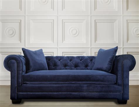 Velvet Blue Sofas in Sofas & Couches - balustradellc