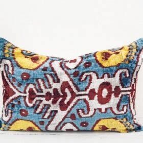Velvet Elegance: Ikat Pillow Collection - Alesouk - balustradellc