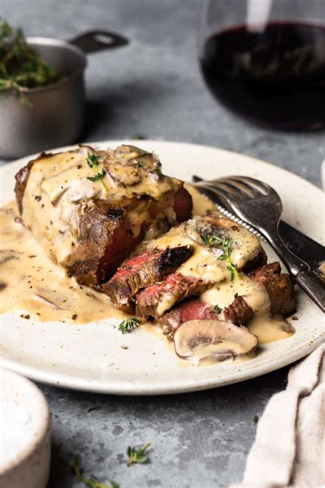 Venison Steak with Mushroom Cream Sauce - Modern Farmhouse Eats - balustradellc