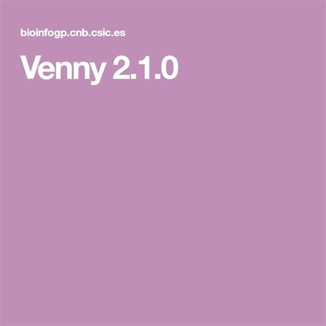 Venny 2.1.0 - CSIC - wintechmobiles.com