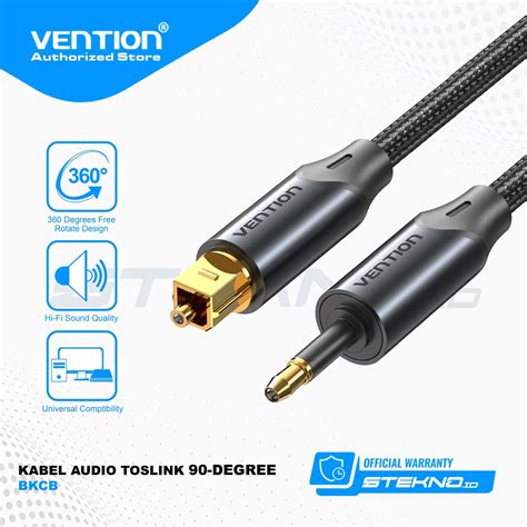 Vention Kabel Toslink to Mini Toslink 3.5mm Optical Audio SPDIF - balustradellc