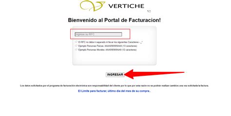 VERTICHE - Bienvenido al Portal de Facturacion!