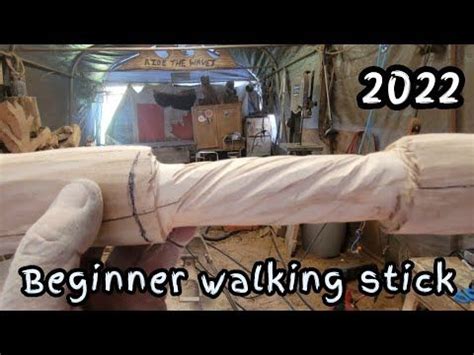 Very Beginner How to carve a walking stick with Angle grinder - balustradellc
