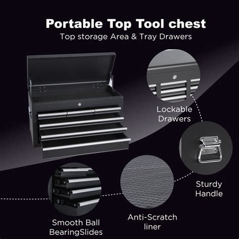 VERYKE 8-Drawer Rolling Tool Chest with Detachable … - balustradellc