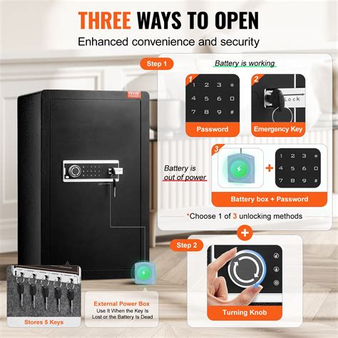 VEVOR Single Door 4.0 cu.ft Safe Box with Key Lock, Password ... - balustradellc