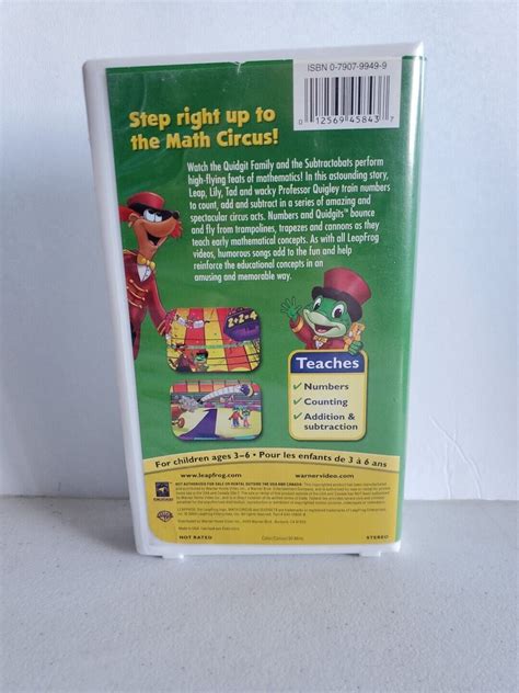 VHS LeapFrog - Math Circus (VHS, 2004, Warner Home …