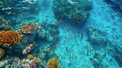 Vibrant Coral Reef Teeming Fish Clear Stock Footage ... - Shutterstock - muktibox.com