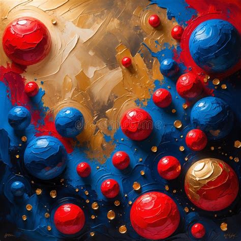 Vibrant Impasto Orbs Abstract Painting Stock Photo - Image of impasto ... - balustradellc
