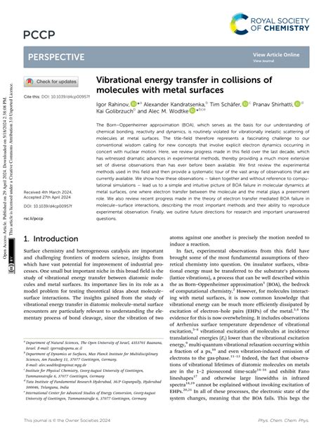 Vibrational Dynamics Of Fullerene Molecules Adsorbed On Metal Surfaces ... - wintechmobiles.com
