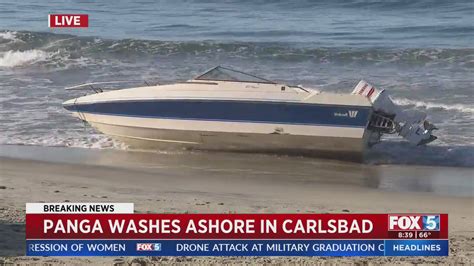 VIDEO: Boat carrying at least eight washes ashore in Carlsbad