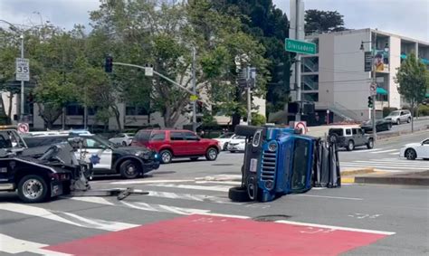 VIDEO: Jeep flips onto its side in Lower Pac Heights