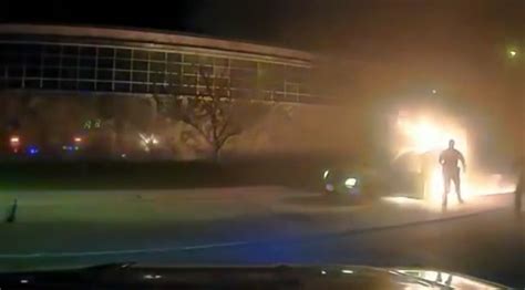 VIDEO: Kenosha police save elder driver after flat tire sparks vehicle fire