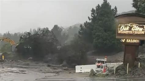 VIDEO: Mudflow shoots into the air as Tropical Storm Hilary brings heavy rain