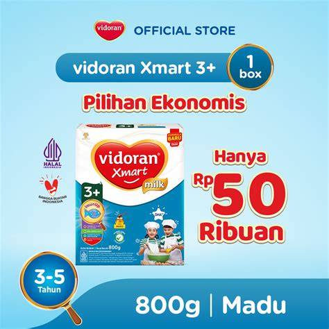 Vidoran Xmart 3+ Imun Up Susu Formula Madu 800 G - raincitystudios.com