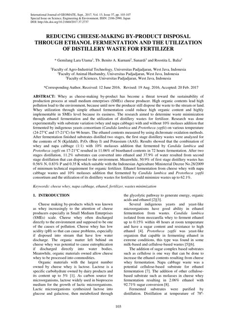 View of REDUCING CHEESE-MAKING BY-PRODUCT DISPOSAL THROUGH ETHANOL ... - wintechmobiles.com