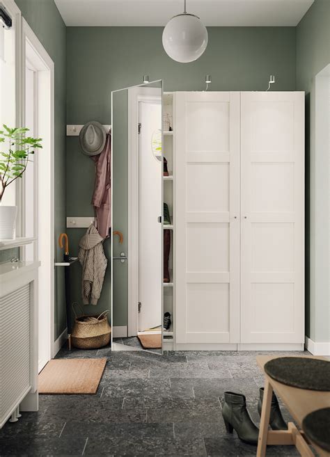 VIKEDAL Door with hinges, mirror glass, 50x195 cm - IKEA