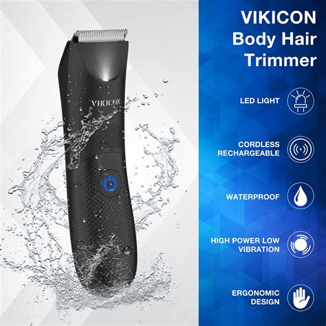 VIKICON Electric Groin Hair Trimmer, Balls Shaver for Men