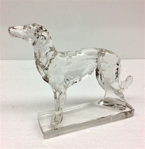 VIKING Martinsville CRYSTAL GLASS DOG FIGURINE BORZOI …