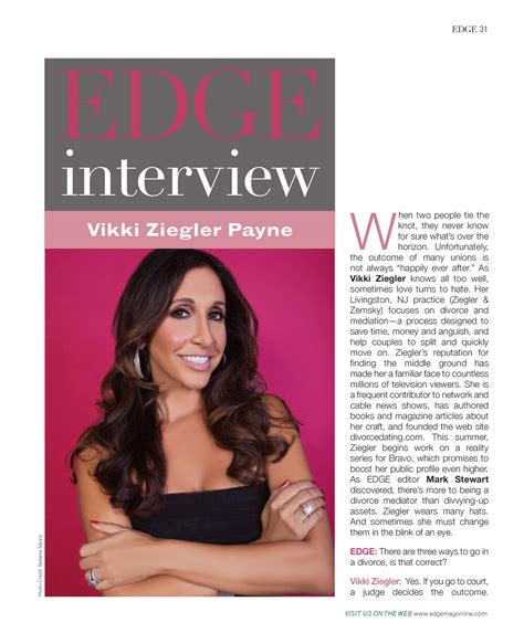 VIKKI ZIEGLER INTERVIEW &ndash; Vikki Ziegler