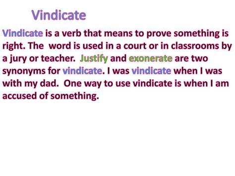 vindicate verb - Definition, pictures, pronunciation and usage notes ... - balustradellc