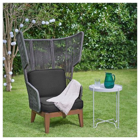 VINGSÖN Wing chair, in/outdoor, grey - IKEA Spain