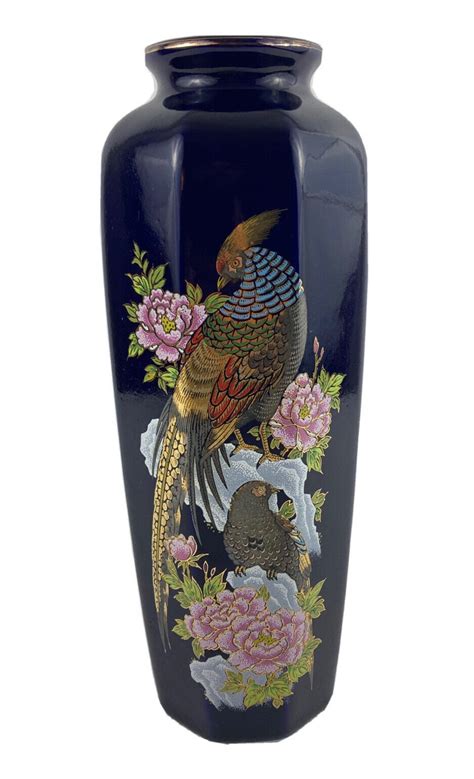 Vintage Asian Cobalt Blue & White Floral Ginger Jar With Lid ... - eBay - muktibox.com