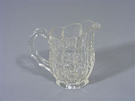 VINTAGE AUSTRALIAN? CLEAR GLASS MILK JUG - 7.5 CMS HIGH - CROWN CRYSTAL ...