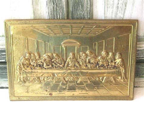 Vintage Brass Last Supper - Etsy - balustradellc