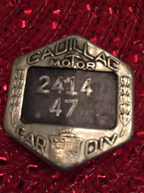 Vintage CADILLAC MOTOR CAR DIV Employee ID Badge - balustradellc