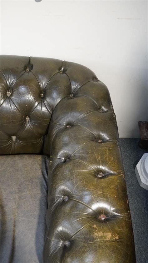 Vintage Chesterfield Leather Sofa - Carousell - balustradellc