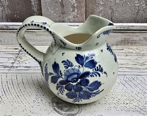 Vintage Delft Blue Jug Hand Painted Dutch Delftware Pitcher ... - Etsy - balustradellc
