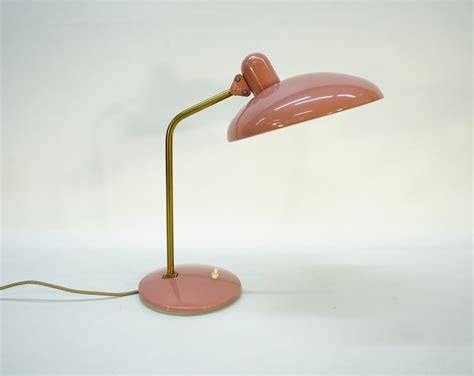 Vintage Desk Lamp Industrial 50s Bauhaus style Red Adjustable - balustradellc