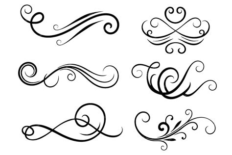 Vintage filigree swirls calligraphy swashes style decorative ... - Freepik - muktibox.com