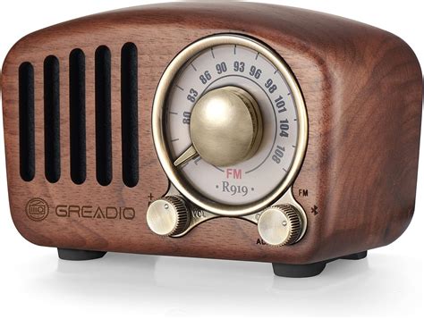 Vintage Greadio Walnut Wood Bluetooth Speaker … - balustradellc
