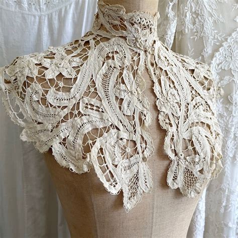 Vintage Lace Collar Antique - Etsy - muktibox.com