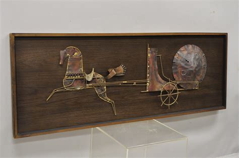 Vintage Mid Century Modern Brutalist Horse & Rider Wire Sculpture ... - muktibox.com