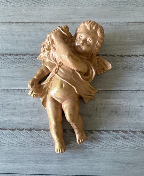Vintage Plaster Cherub Wall Plaque - LiveAuctioneers - muktibox.com