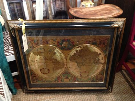 Vintage World Map Art • Framed Old World Map - balustradellc