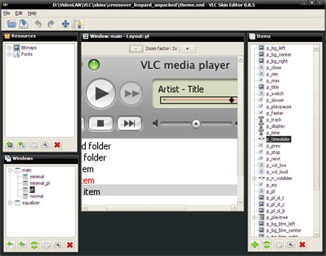 VLC media player - Skin Editor - VideoLAN