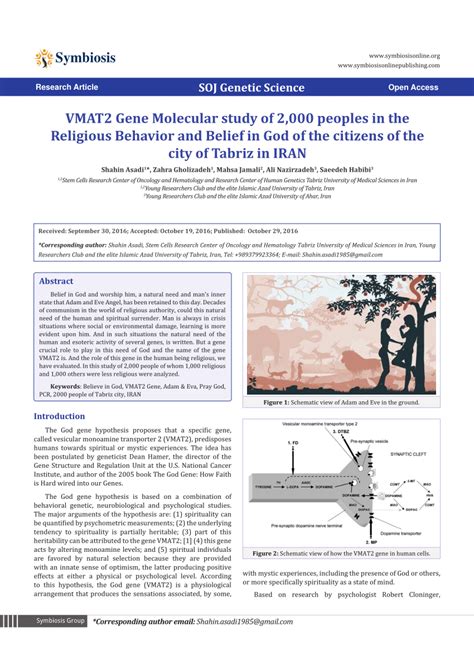 VMAT2 Gene Molecular study of 2,000 peoples in the Religious …