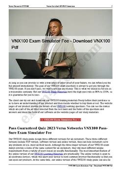 VNX100 PDF Demo
