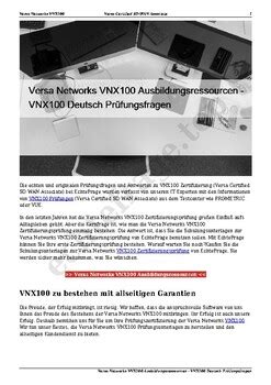 VNX100 Prüfungs