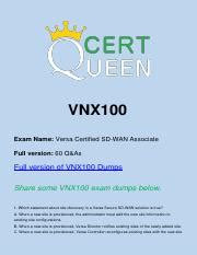 VNX100 Zertifikatsfragen