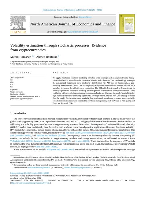 Volatility estimation through stochastic processes: Evidence from ... - coolestguyplanet.net