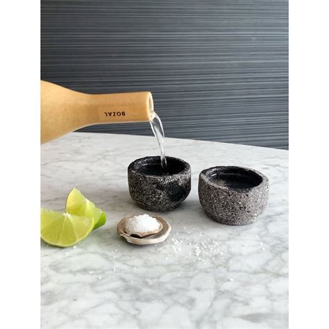 Volcanic Stone Shot Glasses - Set of 4 Natural Shot Glass - muktibox.com